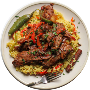 Beef Steak at Bellina Restaurant - Authentic Somali East African Cuisine in York, Toronto.