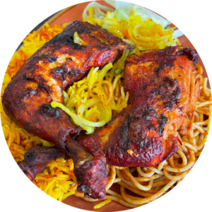 BBQ Chicken at Bellina Restaurant - Authentic Somali East African Cuisine in York, Toronto.