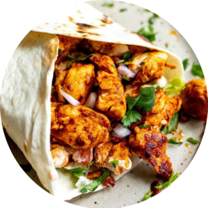 Chicken Wrap at Bellina Restaurant - Authentic Somali East African Cuisine in York, Toronto.
