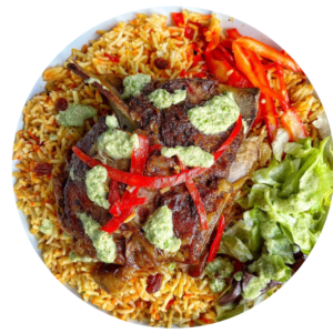 Half Plate at Bellina Restaurant - Authentic Somali East African Cuisine in York, Toronto.