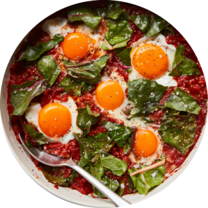 Shakshuka at Bellina Restaurant - Authentic Somali East African Cuisine in York, Toronto.